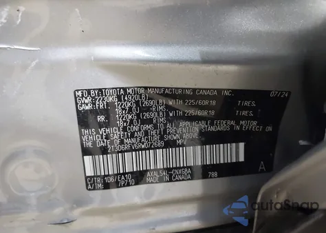 2024 Toyota Rav4 Hybrid Limited from USA, damaged, VIN 2T3D6RFV6RW072689